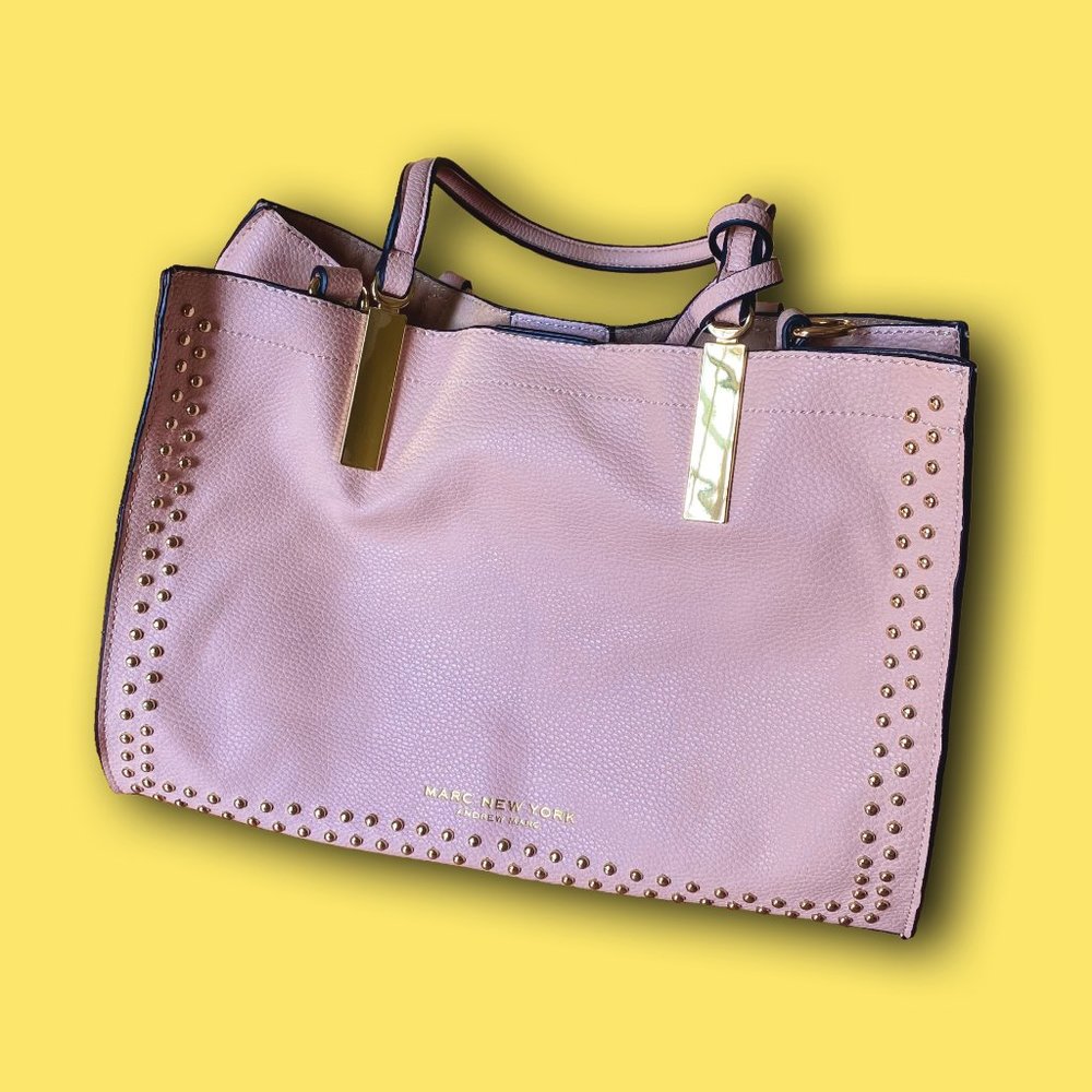 Marc New York large millennial pink leather handbag